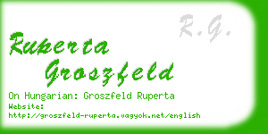 ruperta groszfeld business card